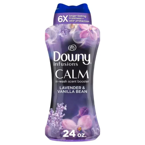 Downy Infusions In-Wash Laundry Scent Booster Beads, CALM, Soothing Lavender and Vanilla Bean, 24 oz
