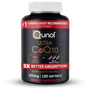 Qunol CoQ10 100mg Softgels, Ultra CoQ10 100mg, 3x Better Absorption, Antioxidant for Heart Health & Energy Production, Coenzyme Q10 Vitamins and Supplements, 4 Month Supply, 120 Count