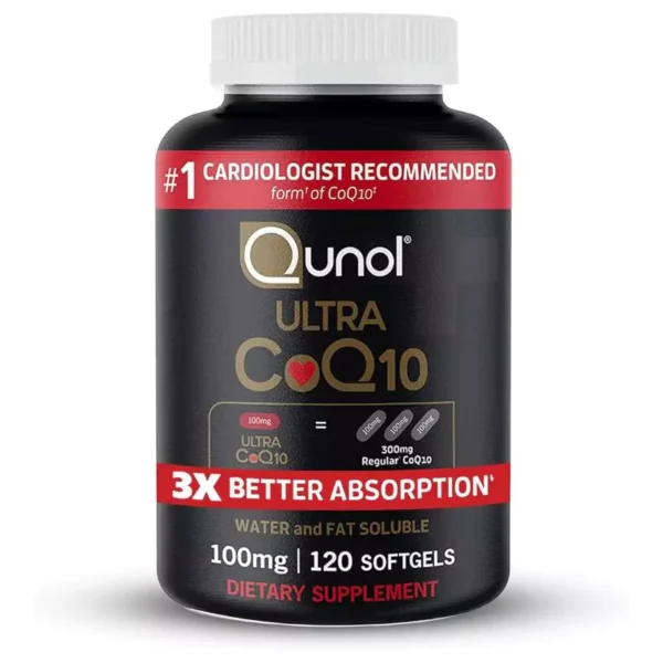 Qunol CoQ10 100mg Softgels, Ultra CoQ10 100mg, 3x Better Absorption, Antioxidant for Heart Health & Energy Production, Coenzyme Q10 Vitamins and Supplements, 4 Month Supply, 120 Count