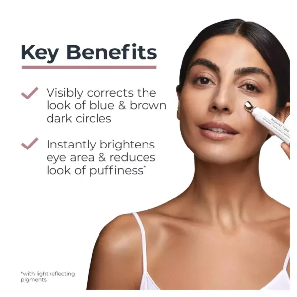 Eucerin Radiant Tone Eye Cream Dark Circle Corrector, Eye Brightening Cream with Thiamidol and Hyaluronic Acid, Helps Reduce the Look of Eye Puffiness, 0.5 Oz Tube - Image 2
