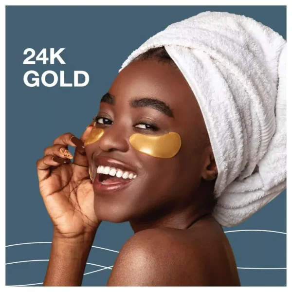 Under Eye Patches for Puffy Eyes and Dark Circles – 24k Gold Under Eye Mask Patches for Puffiness, Beauty & Personal Care Products – Under Eye Masks 20 Pairs Gold Under Eye Patches for Puffy Eyes - Image 2
