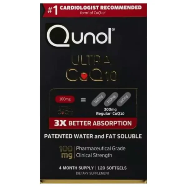 Qunol CoQ10 100mg Softgels, Ultra CoQ10 100mg, 3x Better Absorption, Antioxidant for Heart Health & Energy Production, Coenzyme Q10 Vitamins and Supplements, 4 Month Supply, 120 Count - Image 2