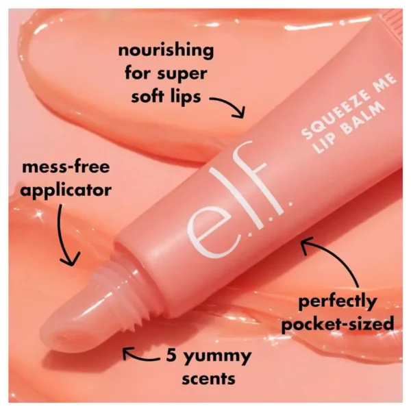 e.l.f. Squeeze Me Lip Balm, Moisturizing Lip Balm For A Sheer Tint Of Color, Infused With Hyaluronic Acid, Vegan & Cruelty-free, Strawberry - Image 2