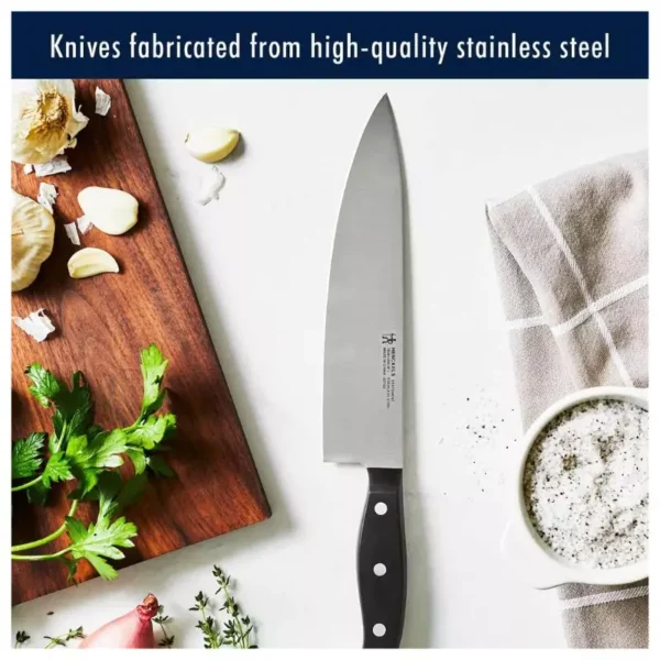 HENCKELS Premium Quality 15-Piece Knife Set with Block, Razor-Sharp, German Engineered Knife Informed by over 100 Years of Masterful Knife Making, Lightweight and Strong, Dishwasher Safe - Image 2